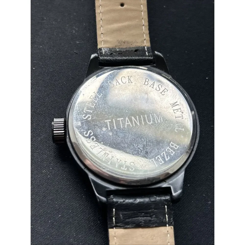 Titanium All Black Large Men’s Quartz Watch